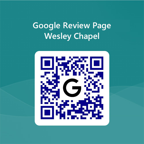 Scan QR code to access google review page Wesley Chapel