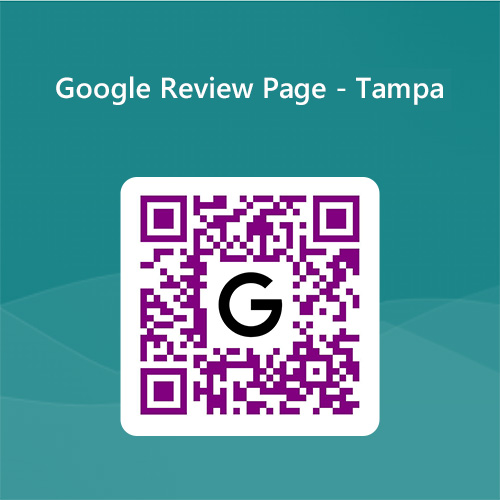 Scan QR code to access google review page Tampa