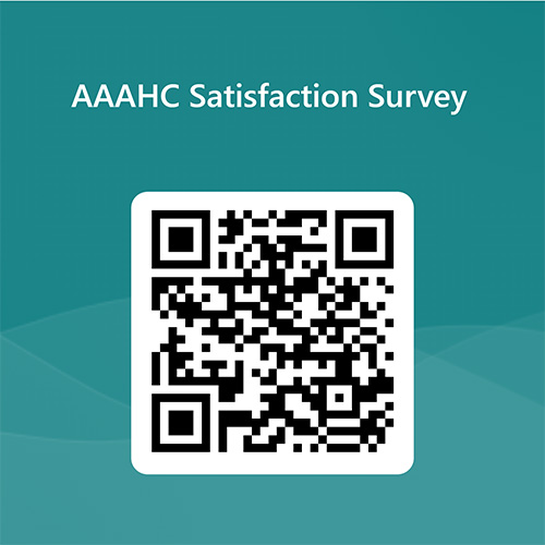 Scan QR code to AAAHC Satisfaction Survey